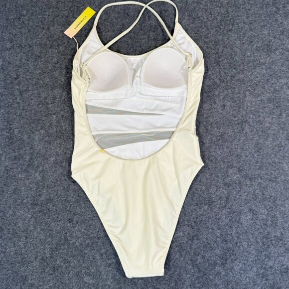 Summersalt Womens Causeway One-Peice Swimsuit White Bridal Vacation Beach 4 NWT - Picture 3 of 11